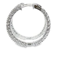 Load image into Gallery viewer, 1.53ct Diamond Hoop Earrings 10KT White Gold
