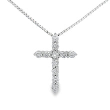 Load image into Gallery viewer, .15ct Diamond Cross Religious Pendant 14KT Yellow Gold
