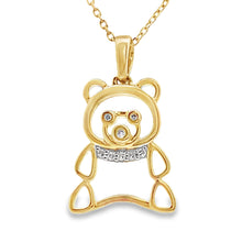 Load image into Gallery viewer, .03ct Diamond Animal Pendant 10KT Yellow Gold
