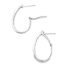 Load image into Gallery viewer, 1.00ct Lab Grown Diamond Hoop Earrings 14KT White Gold
