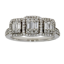 将图片加载到图库查看器，1.00ct Diamond 3 Stone Ring 14KT White Gold
