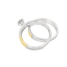 Load image into Gallery viewer, Diamond Engagement Ring Set Sterling Silver 14KT Gold
