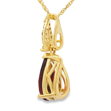 将图片加载到图库查看器，1.38ct Garnet Diamond Fashion Pendants 10KT Yellow Gold

