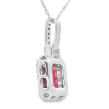 Load image into Gallery viewer, 1.31ct Garnet Diamond Fashion Pendants 10KT White Gold
