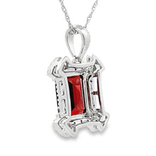 将图片加载到图库查看器，1.87ct Garnet Diamond Fashion Pendants 10KT White Gold
