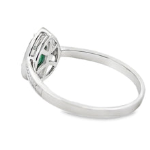 Load image into Gallery viewer, .42ct Emerald Diamond Ring 10KT White Gold
