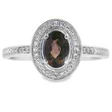 将图片加载到图库查看器，.42ct Quartz Diamond Ring 10KT White Gold

