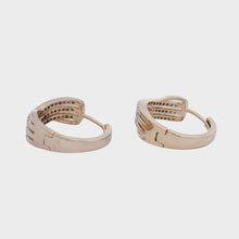 Load image into Gallery viewer, Natural .25ct Hoop Earrings Gold plated Sterling Silver
