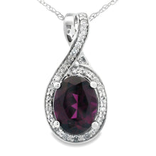 Load image into Gallery viewer, 1.61ct Garnet Diamond Fashion Pendants 14KT White Gold
