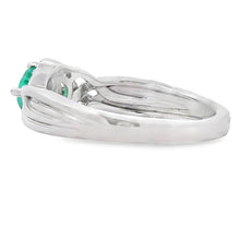将图片加载到图库查看器，.58ct Emerald Zircon Ring Sterling Silver
