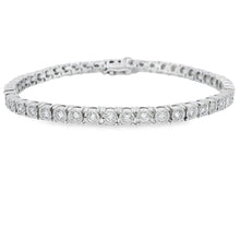 将图片加载到图库查看器，Lab Grown Diamond Tennis Bracelet Sterling Silver
