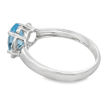 将图片加载到图库查看器，Blue Topaz Diamond Fashion band rings 10KT White Gold
