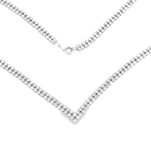 Load image into Gallery viewer, 7.00ct Diamond Tennis Necklace 14KT White Gold
