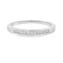 将图片加载到图库查看器，.11ct Diamond Wedding Band Ring 14KT White Gold

