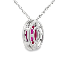 Load image into Gallery viewer, .63ct Ruby Diamond Fashion Pendants 10KT White Gold
