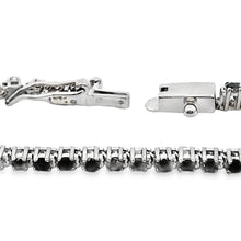 Load image into Gallery viewer, 2.27ct Black Diamond Tennis Bracelet Sterling Silver
