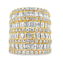 将图片加载到图库查看器，6.65ct Diamond Ring 18KT Yellow Gold
