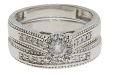 Load image into Gallery viewer, .63ct Diamond Engagement Ring Set 10KT White Gold

