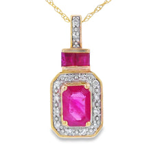Load image into Gallery viewer, .82ct Ruby Diamond Fashion Pendants 14KT Yellow Gold
