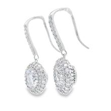 将图片加载到图库查看器，8.33ct Moissanite Dangle Earrings Sterling Silver
