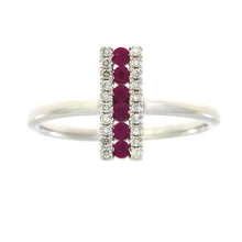 将图片加载到图库查看器，.30ct Ruby Diamond Ring 14KT White Gold
