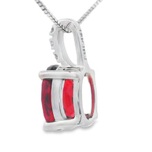 将图片加载到图库查看器，1.34ct Garnet Diamond Fashion Pendants 10KT White Gold
