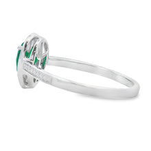Load image into Gallery viewer, .55ct Chalcedony Diamond Ring 10KT White Gold
