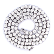 Load image into Gallery viewer, 45.00ct Moissanite Tennis Necklace Sterling Silver
