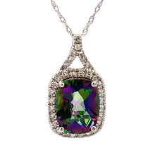 Load image into Gallery viewer, Mystic Fire Topaz Fashion Pendants 14KT White Gold

