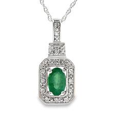 Load image into Gallery viewer, .57ct Emerald Diamond Fashion Pendants 10KT White Gold
