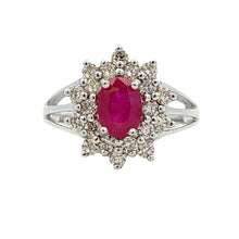 Load image into Gallery viewer, 1.65ct Ruby Diamond Ring 14KT White Gold
