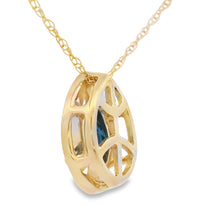 Load image into Gallery viewer, Sapphire Diamond Fashion Pendants 10KT Yellow Gold
