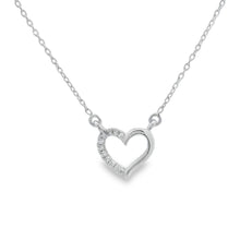 Load image into Gallery viewer, .03ct Diamond Heart Love Pendant 14KT White Gold
