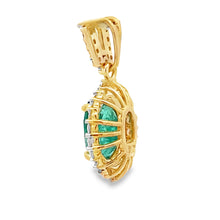 Load image into Gallery viewer, Emerald Diamond Fashion Pendants 14KT Yellow Gold
