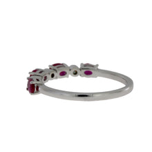 Load image into Gallery viewer, 1.08ct Ruby Diamond Fashion band rings 14KT White Gold
