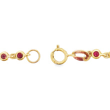 将图片加载到图库查看器，.95ct Ruby Diamond Bracelet 14KT Yellow Gold
