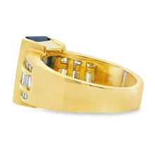 将图片加载到图库查看器，.80ct Tanzanite Diamond Ring 18KT Yellow Gold
