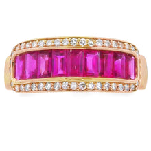 将图片加载到图库查看器，1.10ct Ruby Diamond Ring 10KT Yellow Gold
