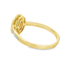 将图片加载到图库查看器，.62ct Garnet Diamond Ring 10KT Yellow Gold
