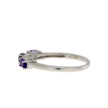 Load image into Gallery viewer, .70ct Amethyst Diamond Ring Sterling Silver
