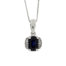 将图片加载到图库查看器，.63ct Sapphire Diamond Fashion Pendants 14KT White Gold
