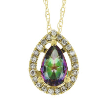 Load image into Gallery viewer, Treated Topaz Diamond Fashion Pendants 14KT Yellow Gold
