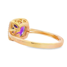 Load image into Gallery viewer, 1.34ct Amethyst Diamond Ring 10KT Yellow Gold
