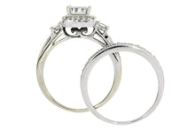 Load image into Gallery viewer, 1.00ct Diamond Engagement Ring Set 10KT White Gold
