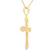 将图片加载到图库查看器，Topaz Cross Religious Pendant Sterling Silver
