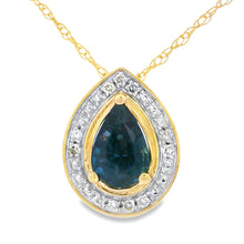 Load image into Gallery viewer, Sapphire Diamond Fashion Pendants 10KT Yellow Gold
