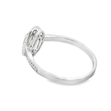 将图片加载到图库查看器，.54ct Peridot Diamond Ring 10KT White Gold
