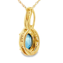 将图片加载到图库查看器，London Blue Topaz Fashion Pendants 10KT Yellow Gold
