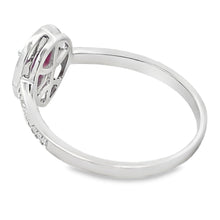 Load image into Gallery viewer, .54ct Ruby Diamond Ring 10KT White Gold
