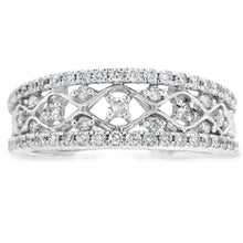 将图片加载到图库查看器，.50ct Diamond Fashion band rings 10KT White Gold
